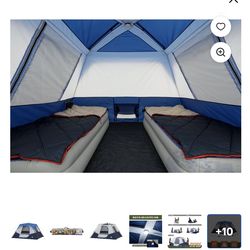 Ozark Trail 10' × 9' 6-Person Instant Cabin Tent with LED Lighted Hub, 25 lbs