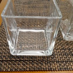 Clear Glass Candle Holders