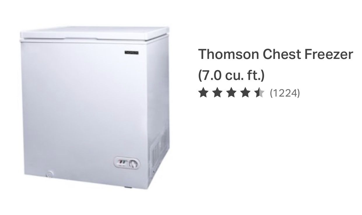 Chest freezer in new in box 7 cubic feet