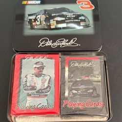 Dale Earnhardt Nascar Collector’s Tin with Two Sealed Playing Card Packs just $5 