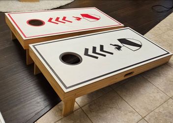 Backyard Hero Premium Solid Wood Cornhole - Like New