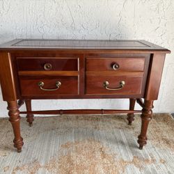 Solid Wood Accent Table, Entryway, Foyer, Hallway. 2 Deep Top Drawers. Excellent Condition! No Scratches Or Wear. 40x30x17. 