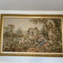 Noble Pastorale Italian Woven Tapestry