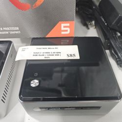 NUC MICRO PC COMPUTER,  INTEL i3-6100u, 8GB RAM, 128GB SSD,  Wi-Fi, Win11 Pro.