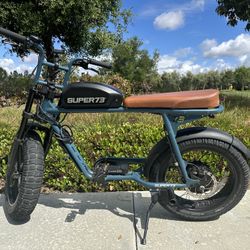     SUPER73 S2 Blue Electric Bike Low Miles Charger Keys Lock