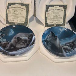 Painted Plates “moonlit Phantom”& “Night Sentries”