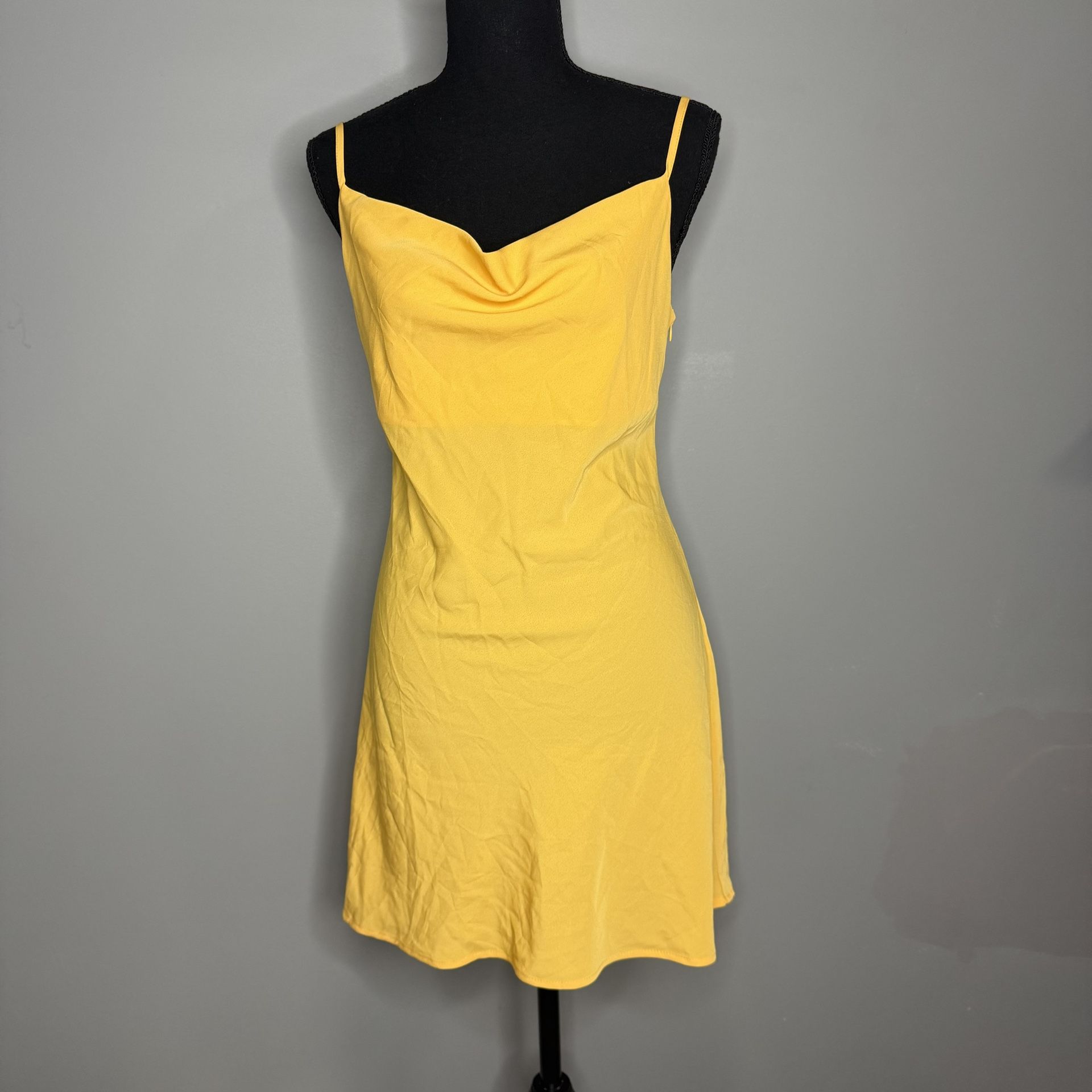 Forever 21 Yellow cowl neck mini dress