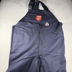 Bulwark FR Insulated Black Overalls Mens 3XL Bib Coveralls Work Safety Gear NWT
