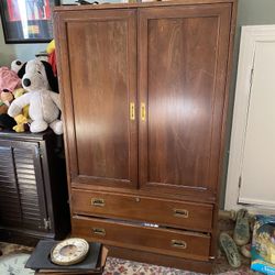 Absolutely Beautiful Ethan Allen Solid Cherry Large Video Cabinets