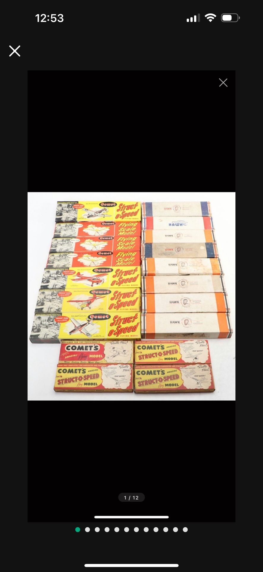 4 Vintage Airplane Model Kits