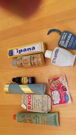 Vintage old medicines,shampoo eyedrops