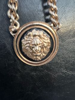 Chico’s Gold / Black With Crystal Tiger Pendant  Necklace NWTS