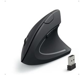 Vertical mouse, for laptop, or desktop, PC, wireless, (ANKER) black