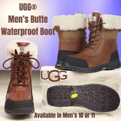 UGG® Men’s Butte Waterproof Boot Worchester, Available in Sizes 10 or 11