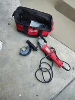 Milwaukee Corded Angle Grinder with Bag