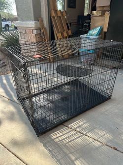 Large Dog Crate with Tray