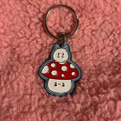 Hamster & Mushroom Keychain