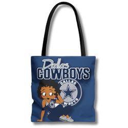 Betty B. Cowboys 🏈 3D Tote (BLUE) 💙 Women’s Cute Game Day Bag 👜 NEW