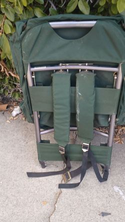 Hilary dark green external frame backpack