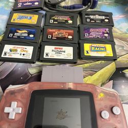 Nintendo Gameboy (Pink) Bundle 11 Games Included