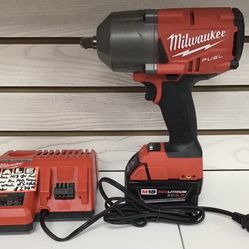 Milwaukee M18 18V Fuel 1/2” Square Pin High Torque Impact Wrench W/ 5.0 Batt. & Charger New 
