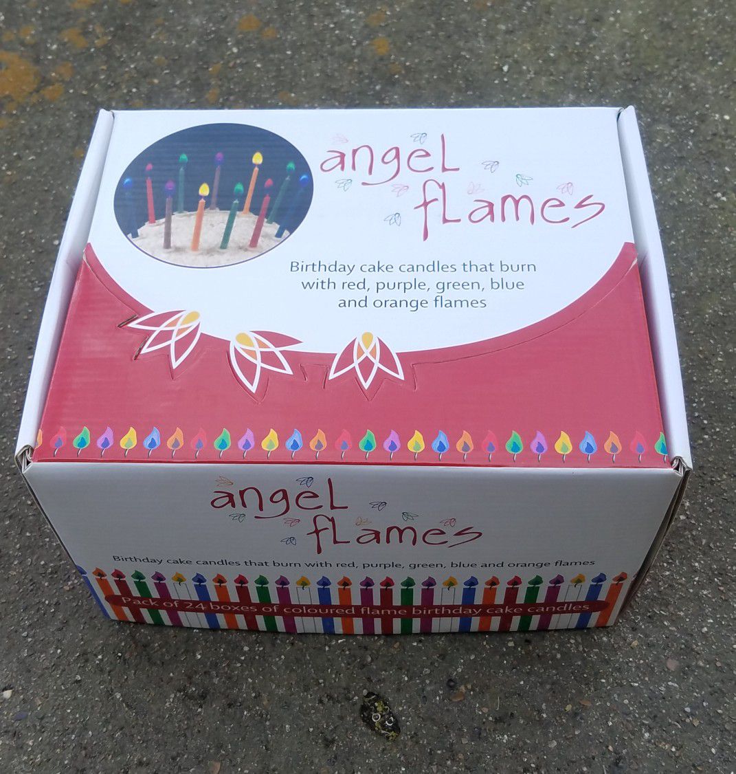 Angel Flames Birthday Cake Candles with colored flames