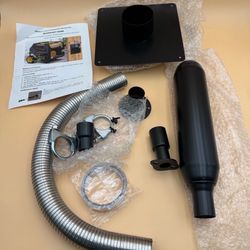 Generator Exhaust Extension Muffler w/Wall Mounting Kit - Universal Fit