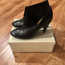 Coach Black Leather Booties Sz 8