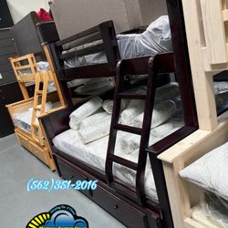 Triple Bunk Bed With Mattress And Trundle Litera 