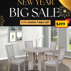 5 PC DINING TABLE SET 
