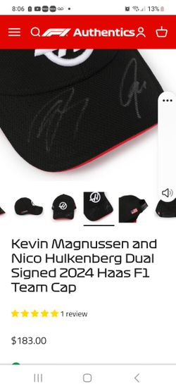 Kevin Magnussen And Nico Huklenberg Sign Hat