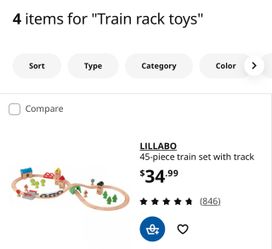 Train rack toys
