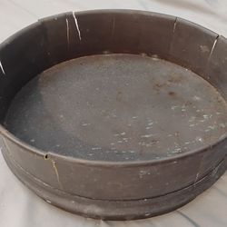Old Vintage  Metal Grain Sieve 8.5 in