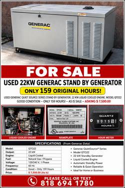 GENERAC GENERATOR  - 22KW