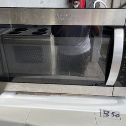 Whirlpool Stainless Steel Microwave 30” Wide In Excellent Condition Plus 3 Months Warranty 