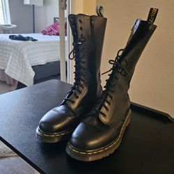 Tall Black Dr Marten Boots