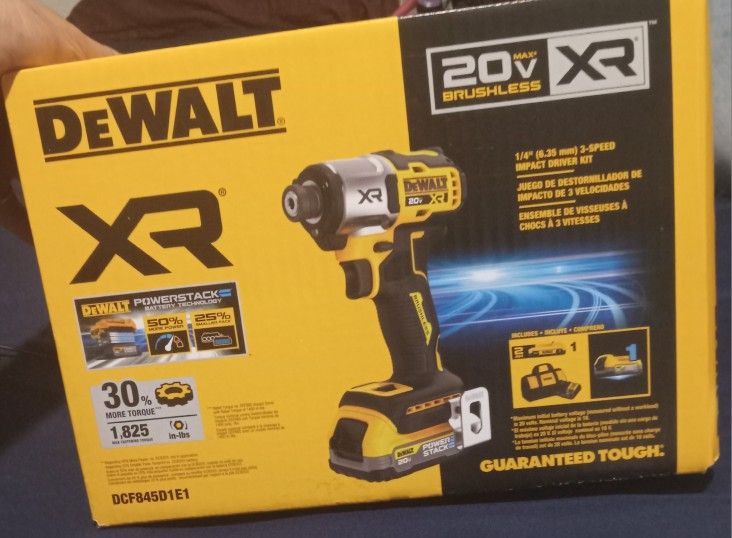 Dewalt 20v BRUSHLESS XR IMPACT 1/4 in DRIVER