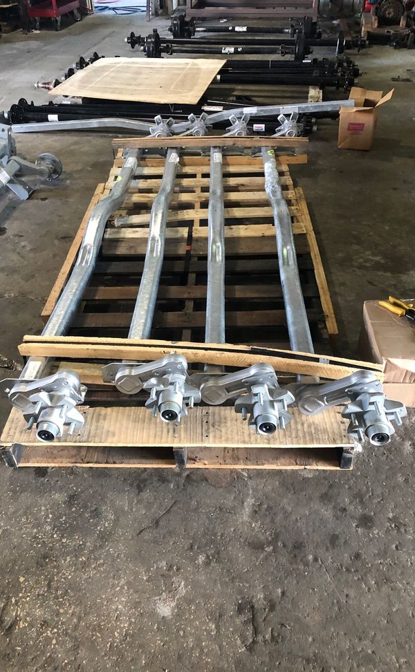 Dexter axles in stock 5 lug torsion in stock. Boat trailer axles