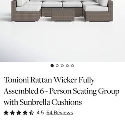 UNBOXED Outdoor Modular Sectional Couch w/Coffee Table 
