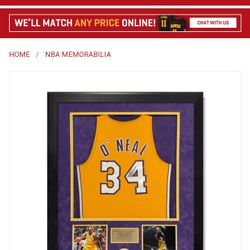 Shaquille Oneal Lakers Signed Jersey Authenticity 