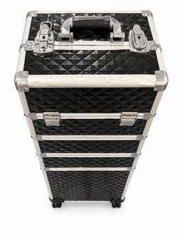 Black & Silver Rolling Makeup / Equipment Case
