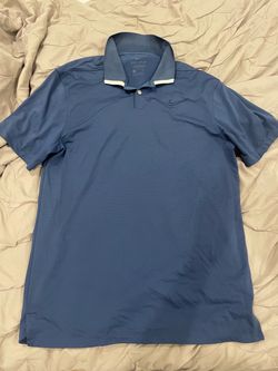 Blue bike polo shirt