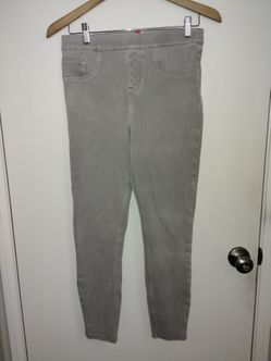 Spanx Womens Gray Stretch Shaping Pockets Pull On Jegging Jeans Size M EUC