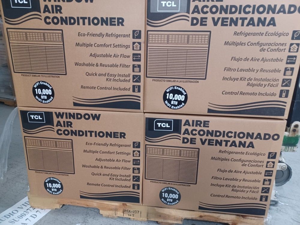 10000btu Windows Ac By TCL Smart WiFi. Complete Set New In Box With Warranty