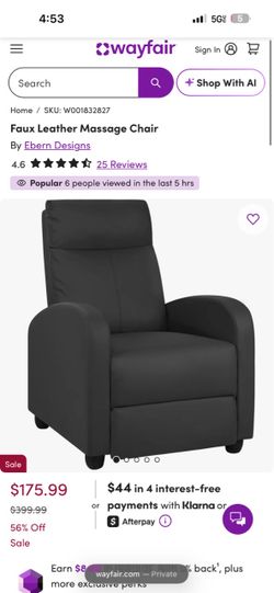 Faux Leather Massage Chair