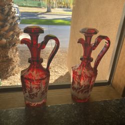 Antique-Handcrafted Bottles For Perfume Ir Eau De Cologne
