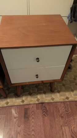 Mid-Century Modern 2-Drawer Nightstand