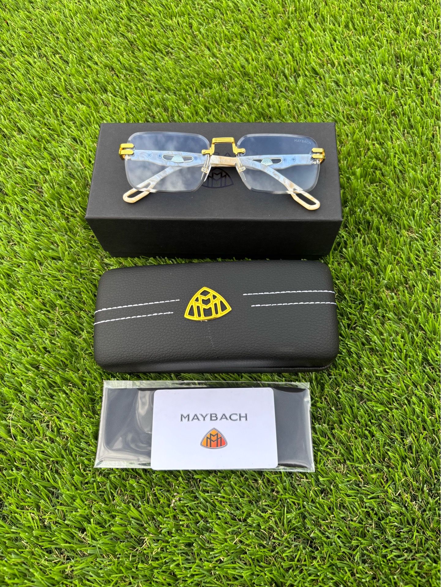 Maybach Gold & Blue Sunglasses