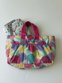 Retired American Girl Bitty Baby "Mommy’s Diaper Bag" Set – Multicolor Floral Print
