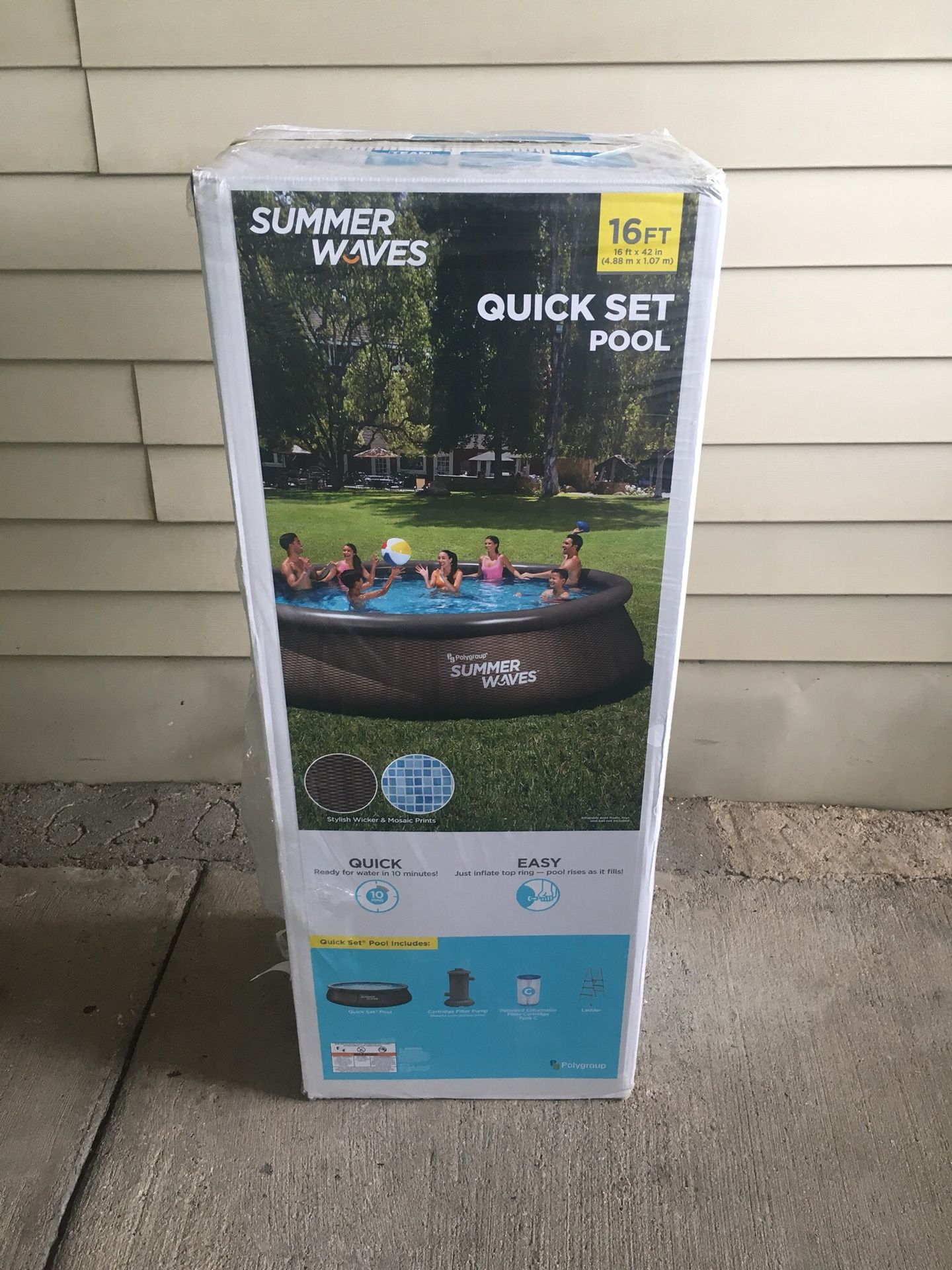 Brand New summer Waves quick set pool 16'x42"